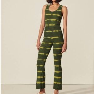 Sandro Green and Yellow Pants and Top Set